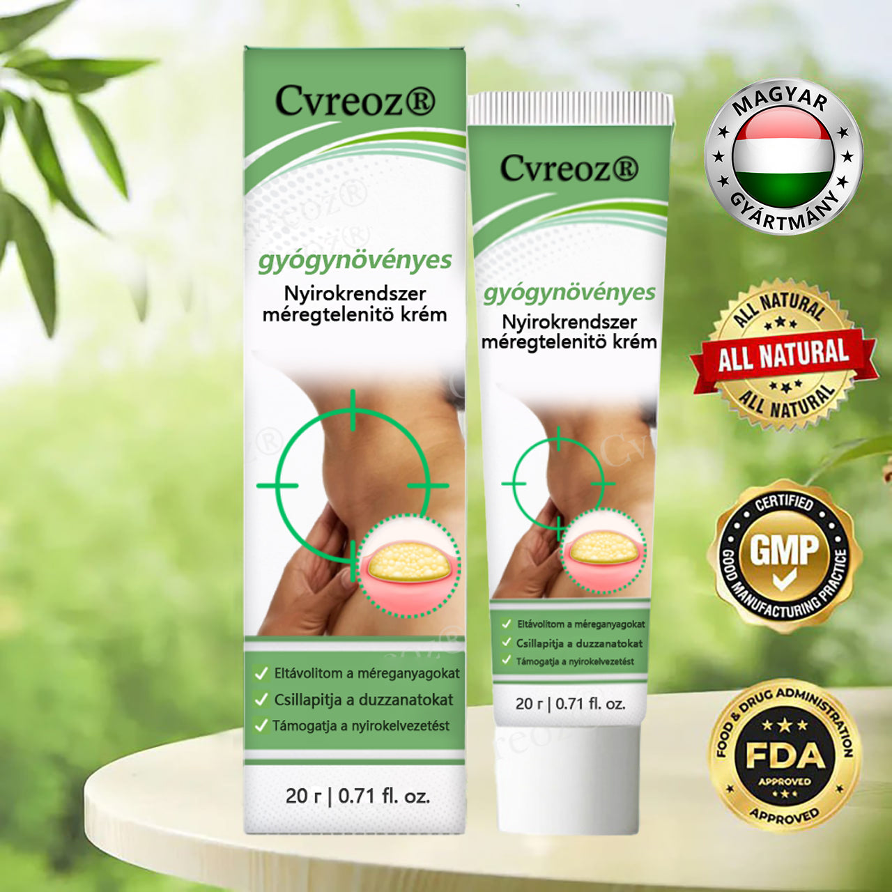 Cvreoz® Gyógynövényes nyirokrendszeri méregtelenítő krém ⭐️