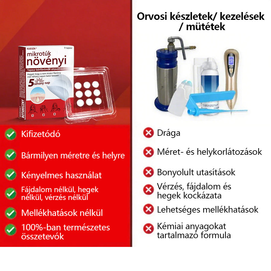 ✅KUBOZN® Mikrotűs Botanikus Bőrkinövés Eltávolító Tapaszok | Magyarországon készült  🛒