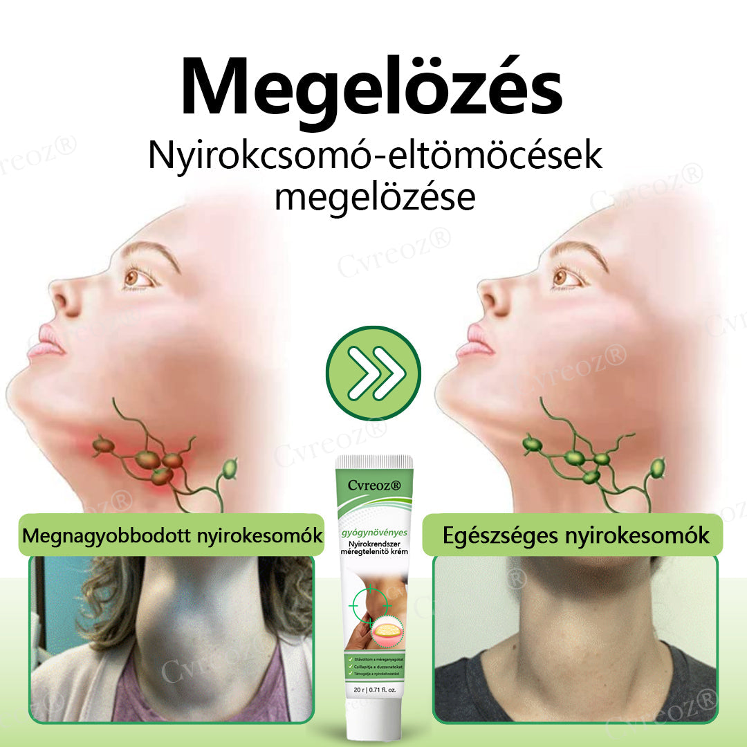 Cvreoz® Gyógynövényes nyirokrendszeri méregtelenítő krém  🌻