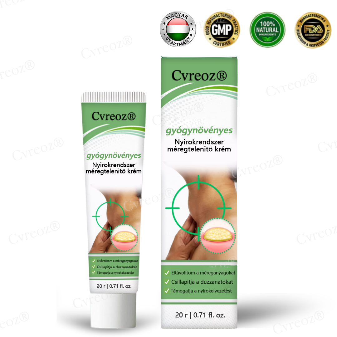 Cvreoz® Gyógynövényes nyirokrendszeri méregtelenítő krém  🌻