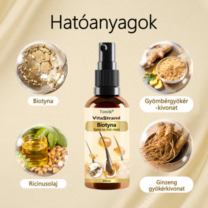 Timilk® VitaStrand Biotin hajnövekedést elősegítő spray✅ Sűrű, fényes haj néhány hét alatt  📦